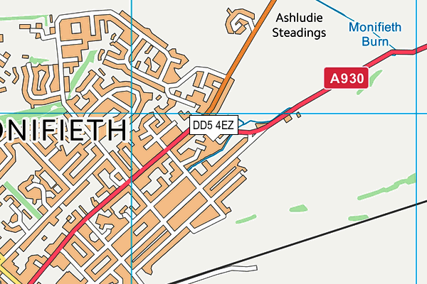 DD5 4EZ map - OS VectorMap District (Ordnance Survey)