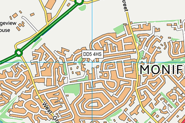DD5 4HS map - OS VectorMap District (Ordnance Survey)