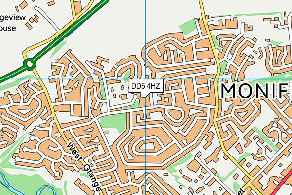 DD5 4HZ map - OS VectorMap District (Ordnance Survey)