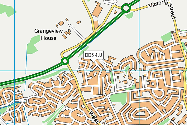 DD5 4JJ map - OS VectorMap District (Ordnance Survey)