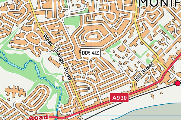 DD5 4JZ map - OS VectorMap District (Ordnance Survey)