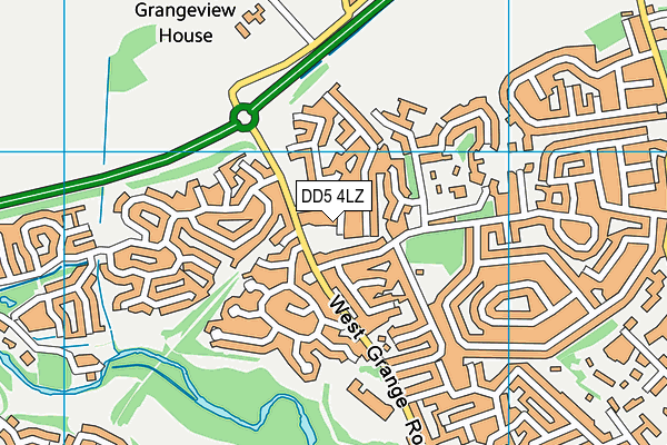 DD5 4LZ map - OS VectorMap District (Ordnance Survey)
