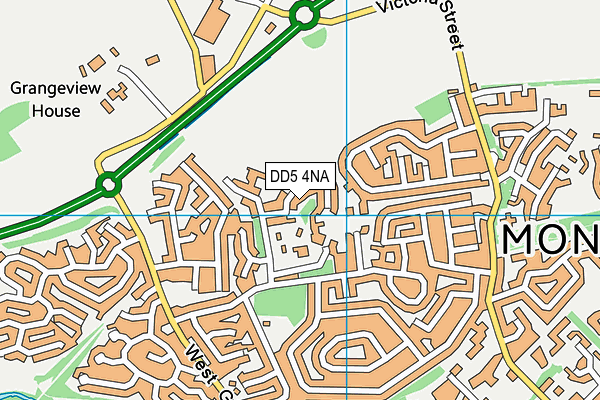 DD5 4NA map - OS VectorMap District (Ordnance Survey)