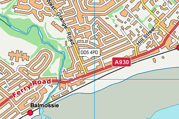 DD5 4PD map - OS VectorMap District (Ordnance Survey)