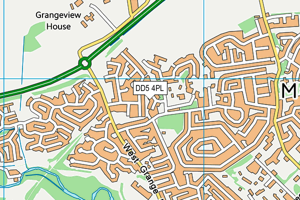 DD5 4PL map - OS VectorMap District (Ordnance Survey)