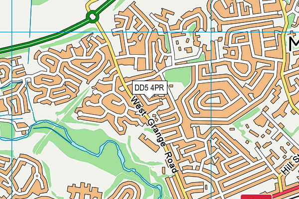 DD5 4PR map - OS VectorMap District (Ordnance Survey)