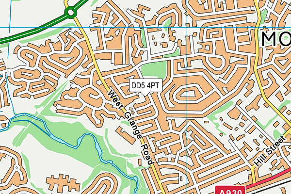 DD5 4PT map - OS VectorMap District (Ordnance Survey)