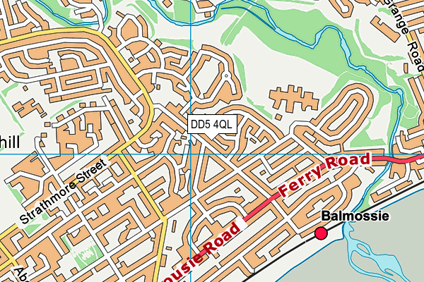 DD5 4QL map - OS VectorMap District (Ordnance Survey)