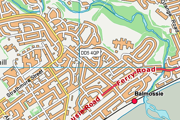 DD5 4QP map - OS VectorMap District (Ordnance Survey)