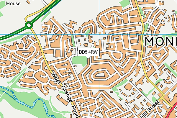 DD5 4RW map - OS VectorMap District (Ordnance Survey)