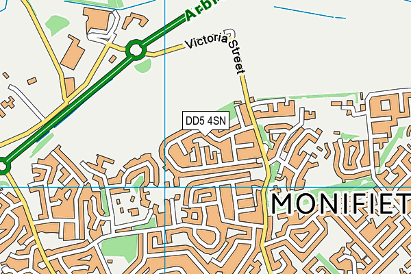 DD5 4SN map - OS VectorMap District (Ordnance Survey)