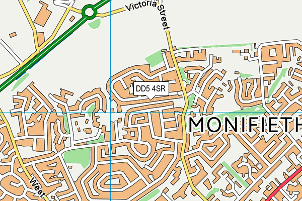 DD5 4SR map - OS VectorMap District (Ordnance Survey)