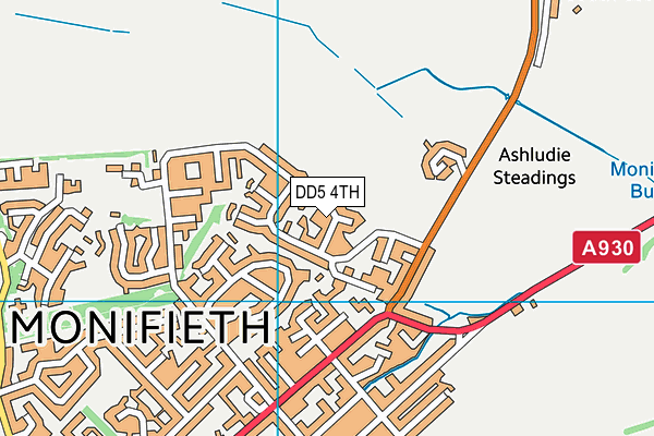 DD5 4TH map - OS VectorMap District (Ordnance Survey)