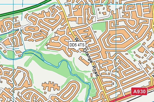 DD5 4TS map - OS VectorMap District (Ordnance Survey)