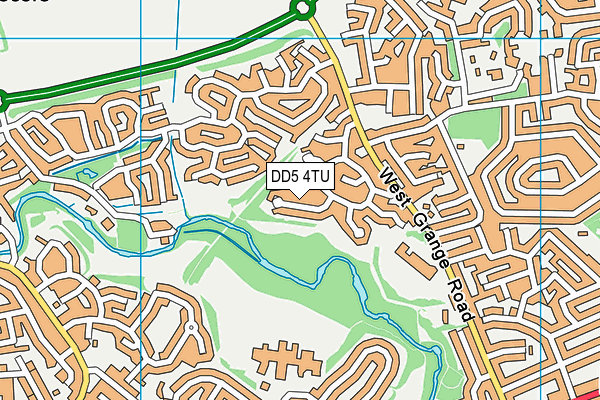 DD5 4TU map - OS VectorMap District (Ordnance Survey)