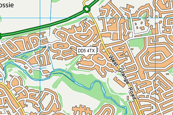 DD5 4TX map - OS VectorMap District (Ordnance Survey)