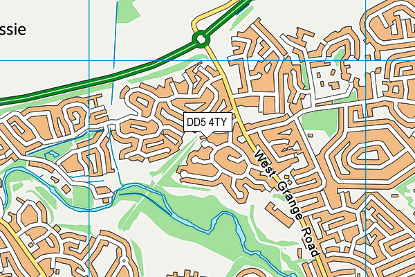 DD5 4TY map - OS VectorMap District (Ordnance Survey)
