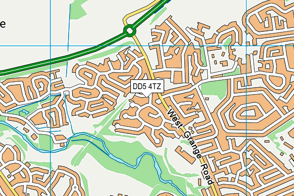 DD5 4TZ map - OS VectorMap District (Ordnance Survey)