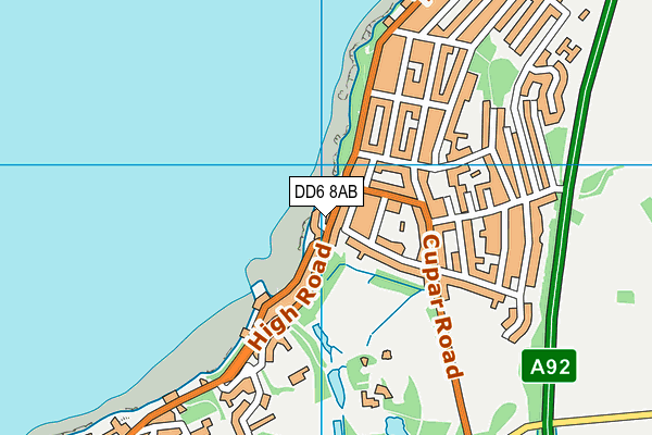 DD6 8AB map - OS VectorMap District (Ordnance Survey)