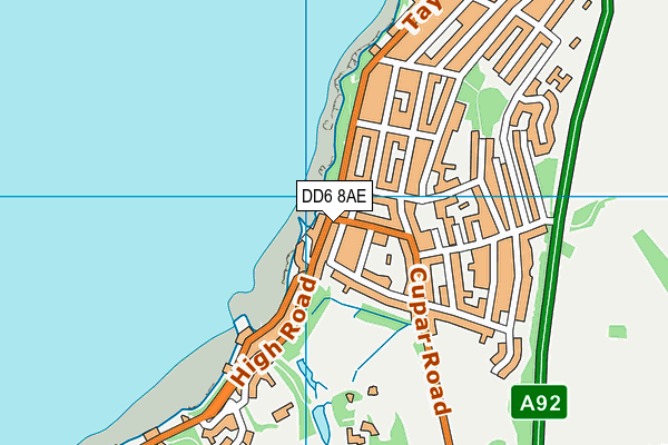 DD6 8AE map - OS VectorMap District (Ordnance Survey)