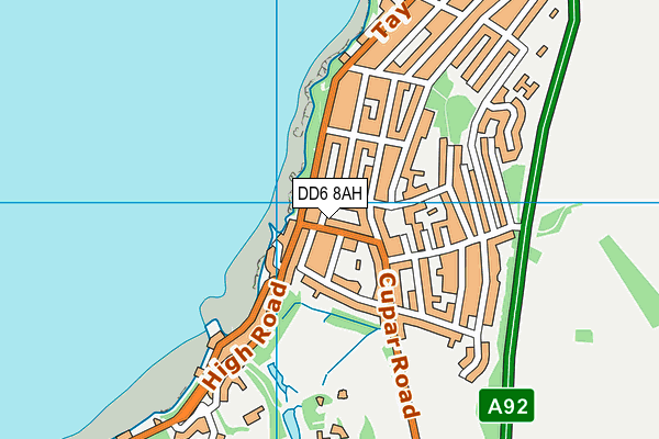DD6 8AH map - OS VectorMap District (Ordnance Survey)