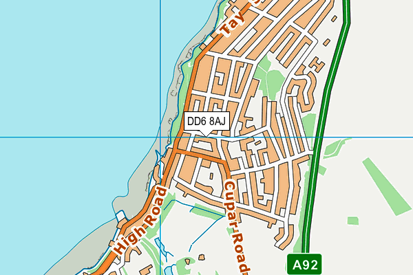 DD6 8AJ map - OS VectorMap District (Ordnance Survey)