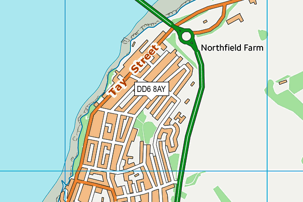 DD6 8AY map - OS VectorMap District (Ordnance Survey)