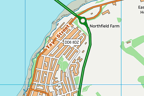 DD6 8DZ map - OS VectorMap District (Ordnance Survey)