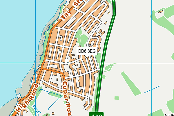 DD6 8EG map - OS VectorMap District (Ordnance Survey)