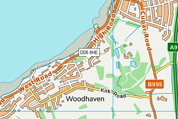 DD6 8HE map - OS VectorMap District (Ordnance Survey)