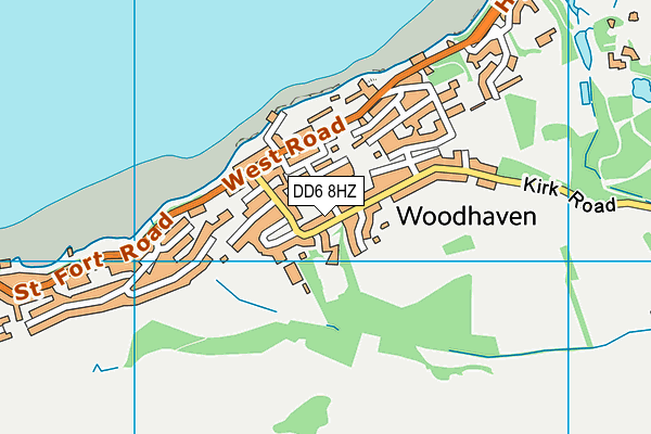 DD6 8HZ map - OS VectorMap District (Ordnance Survey)