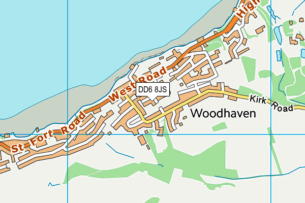 DD6 8JS map - OS VectorMap District (Ordnance Survey)