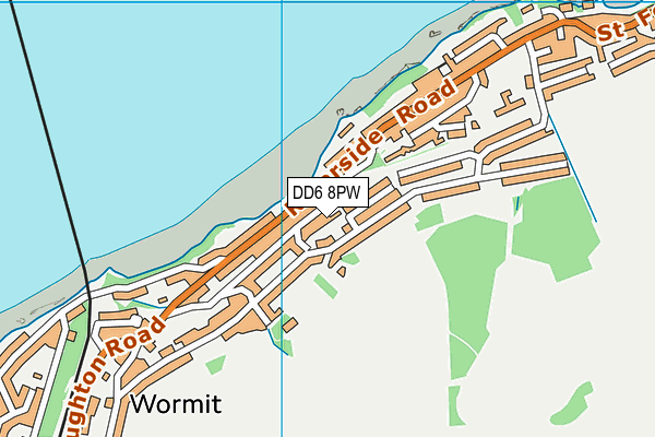DD6 8PW map - OS VectorMap District (Ordnance Survey)