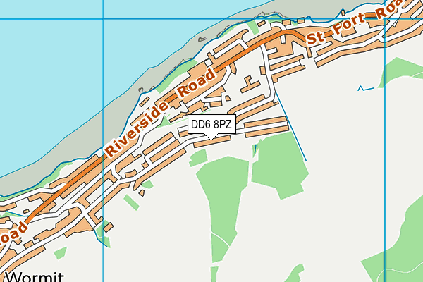 DD6 8PZ map - OS VectorMap District (Ordnance Survey)