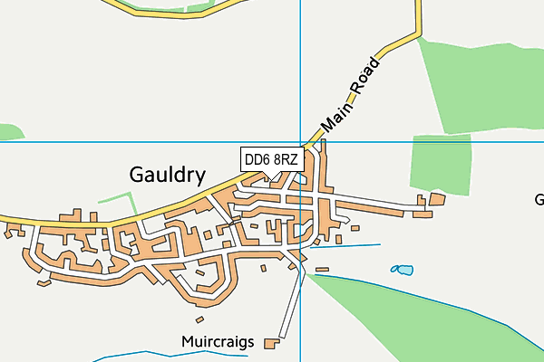 DD6 8RZ map - OS VectorMap District (Ordnance Survey)
