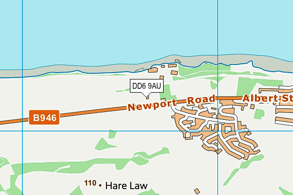 DD6 9AU map - OS VectorMap District (Ordnance Survey)