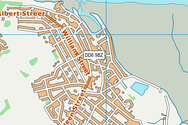 DD6 9BZ map - OS VectorMap District (Ordnance Survey)