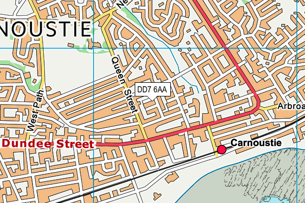 DD7 6AA map - OS VectorMap District (Ordnance Survey)