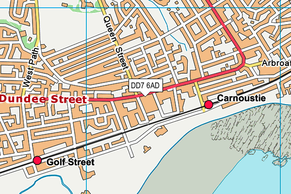 DD7 6AD map - OS VectorMap District (Ordnance Survey)