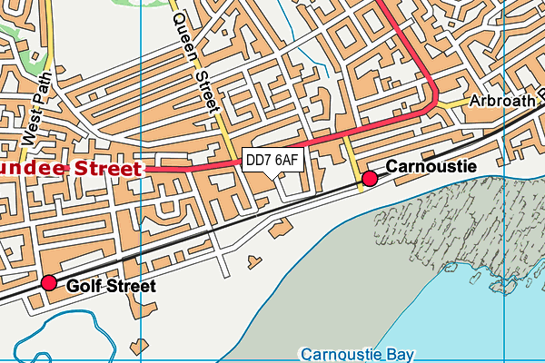 DD7 6AF map - OS VectorMap District (Ordnance Survey)