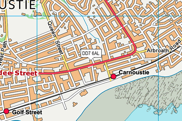 DD7 6AL map - OS VectorMap District (Ordnance Survey)