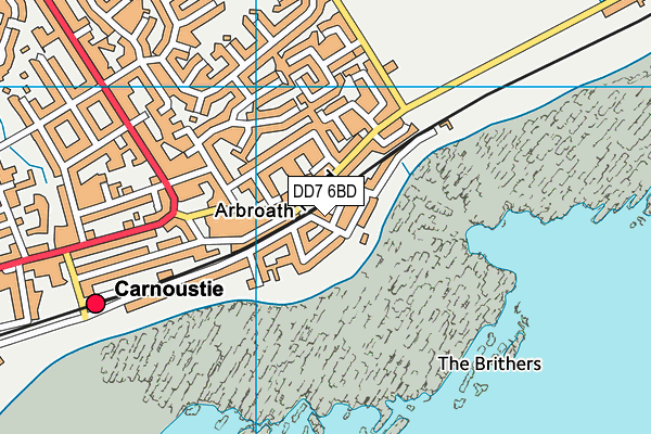 DD7 6BD map - OS VectorMap District (Ordnance Survey)