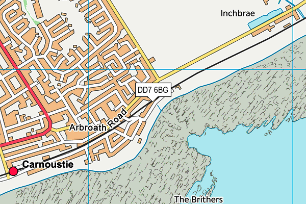 DD7 6BG map - OS VectorMap District (Ordnance Survey)