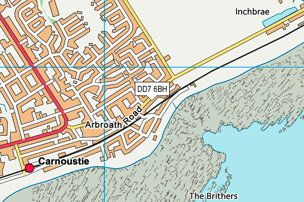 DD7 6BH map - OS VectorMap District (Ordnance Survey)