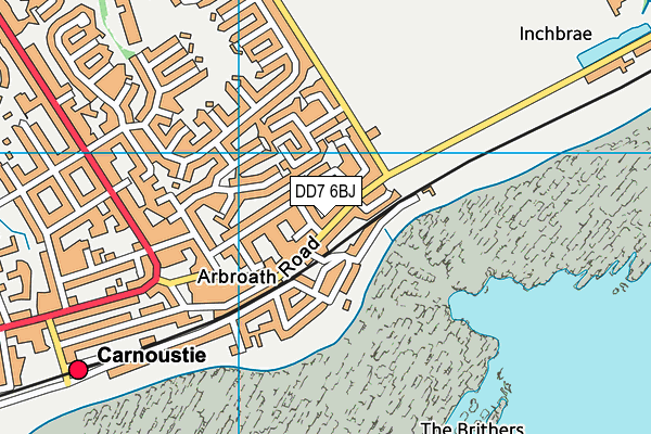 DD7 6BJ map - OS VectorMap District (Ordnance Survey)