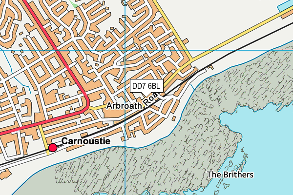 DD7 6BL map - OS VectorMap District (Ordnance Survey)