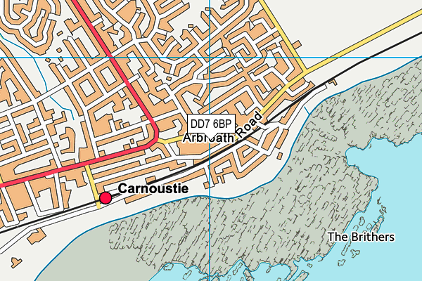 DD7 6BP map - OS VectorMap District (Ordnance Survey)