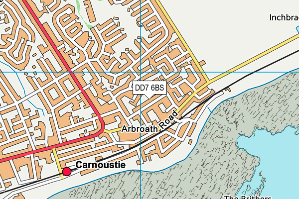 DD7 6BS map - OS VectorMap District (Ordnance Survey)