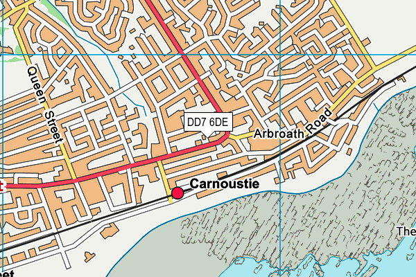 DD7 6DE map - OS VectorMap District (Ordnance Survey)