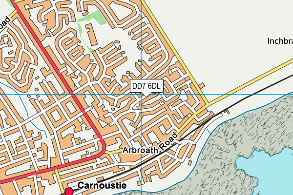 DD7 6DL map - OS VectorMap District (Ordnance Survey)